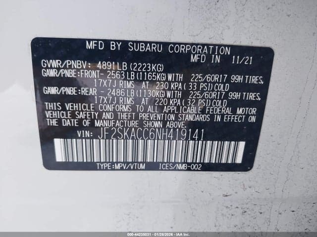 2022 SUBARU FORESTER 9