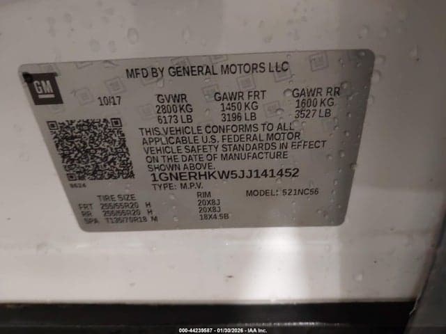 2018 CHEVROLET TRAVERSE 3LT 9