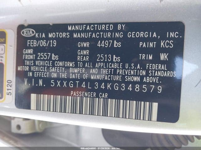 2019 KIA OPTIMA LX 9