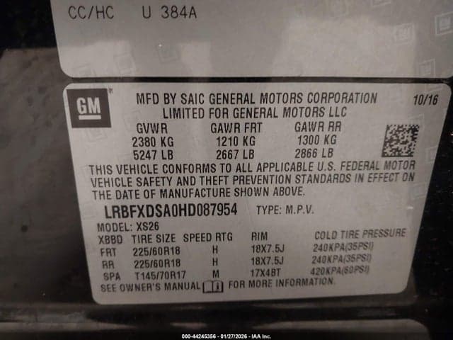 2017 BUICK ENVISION ESSENCE 9