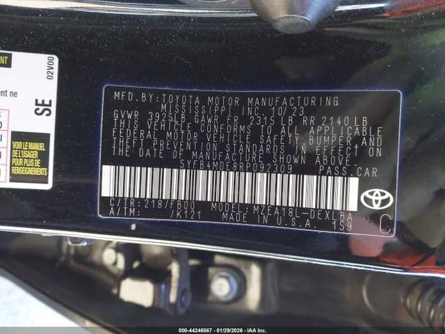 2024 TOYOTA COROLLA LE 9