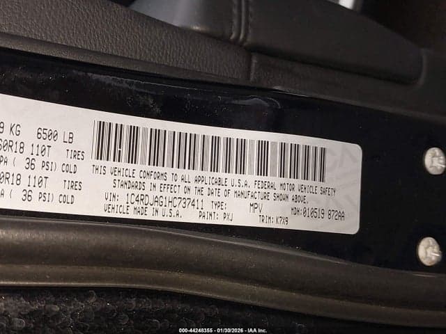 2017 DODGE DURANGO SXT AWD 9