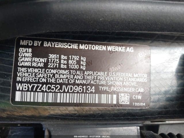 2018 BMW I3 94AH W/RANGE EXTENDER 9