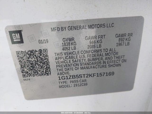 2019 CHEVROLET MALIBU 1LS 9