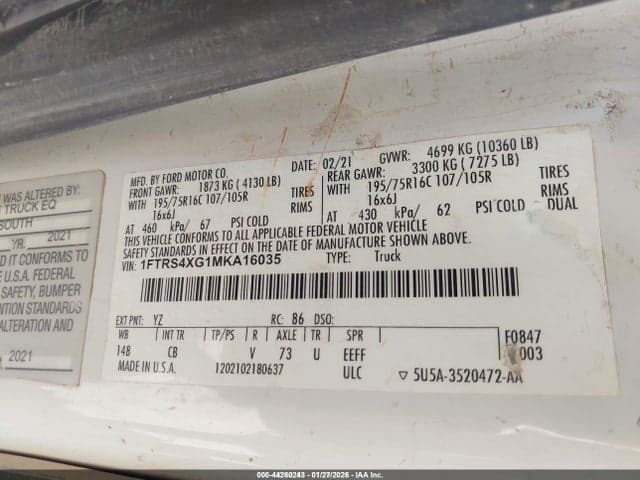2021 FORD TRANSIT-350 CARGO VAN 9