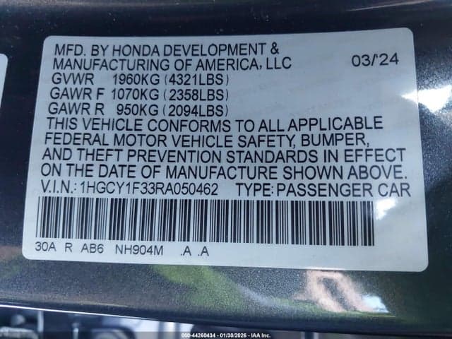2024 HONDA ACCORD EX 9