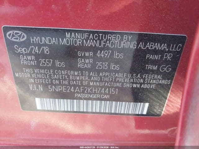 2019 HYUNDAI SONATA SE 9