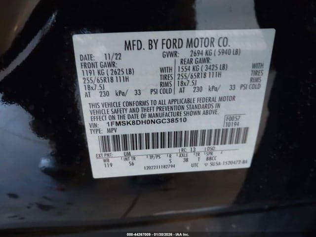 2022 FORD EXPLORER XLT 9