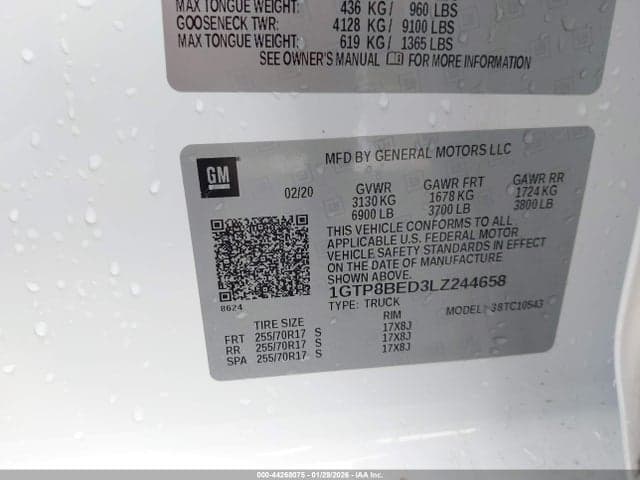2020 GMC SIERRA 1500 2WD SHORT BOX SLE 9