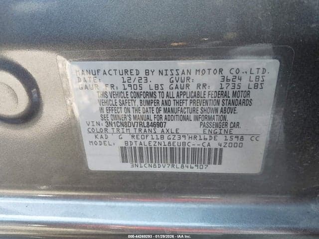 2024 NISSAN VERSA 1.6 S 9