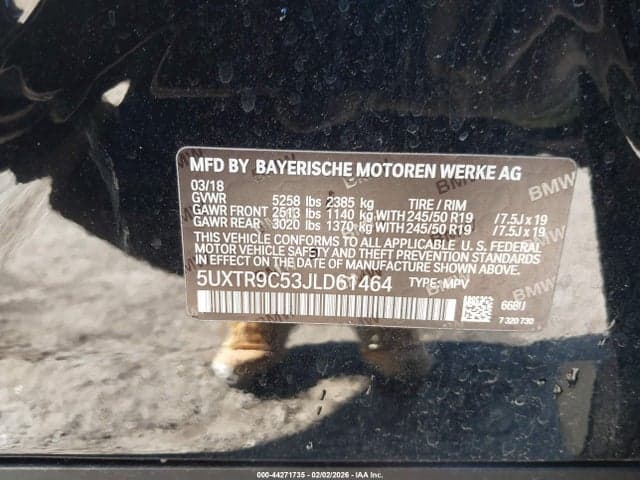 2018 BMW X3 XDRIVE30I 9