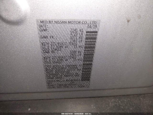 2019 NISSAN ROGUE SV 9