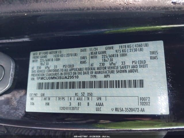 2025 FORD ESCAPE ST-LINE 9