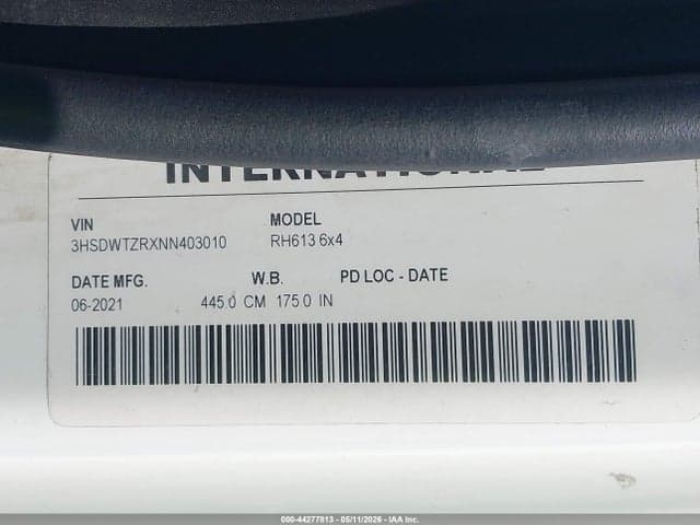 2022 INTERNATIONAL RH 8