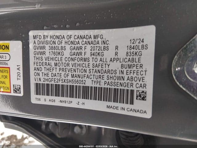 2025 HONDA CIVIC SPORT 9
