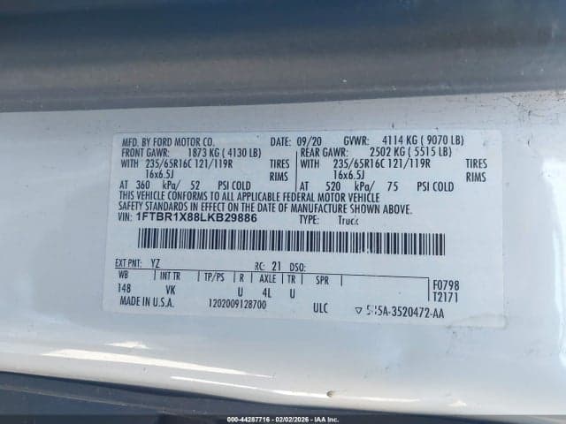 2020 FORD TRANSIT-250 9