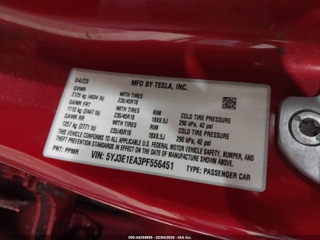 2023 TESLA MODEL 3 REAR-WHEEL DRIVE 9