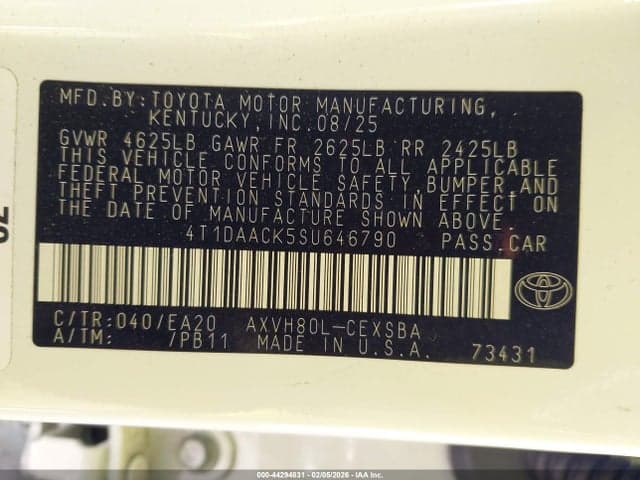 2025 TOYOTA CAMRY SE 9