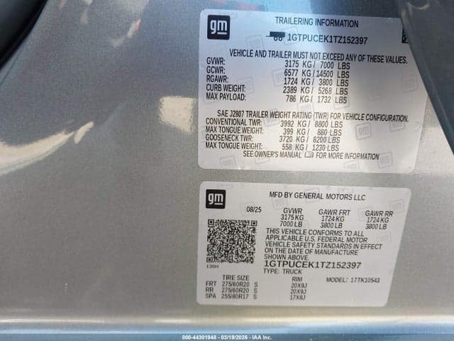 2026 GMC SIERRA 1500 , SHORT BED, ELEVATION, 4WD 9