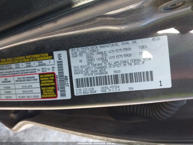 2021 TOYOTA TUNDRA PLATINUM 9