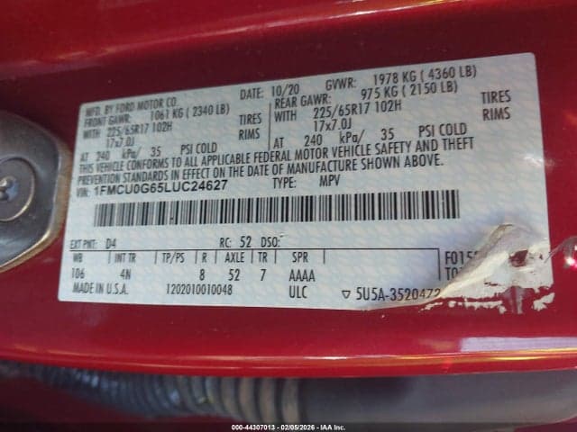 2020 FORD ESCAPE SE 9