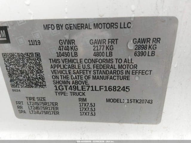 2020 GMC SIERRA 2500HD 4WD STANDARD BED 9