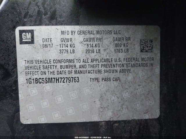 2017 CHEVROLET CRUZE LS AUTO 9