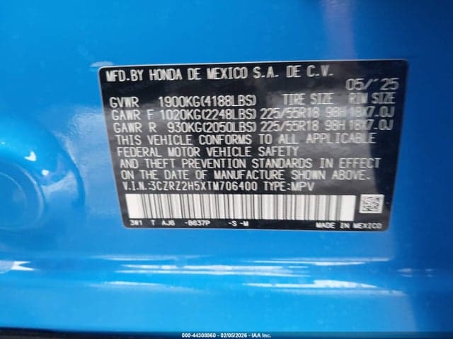 2026 HONDA HR-V AWD SPORT 9