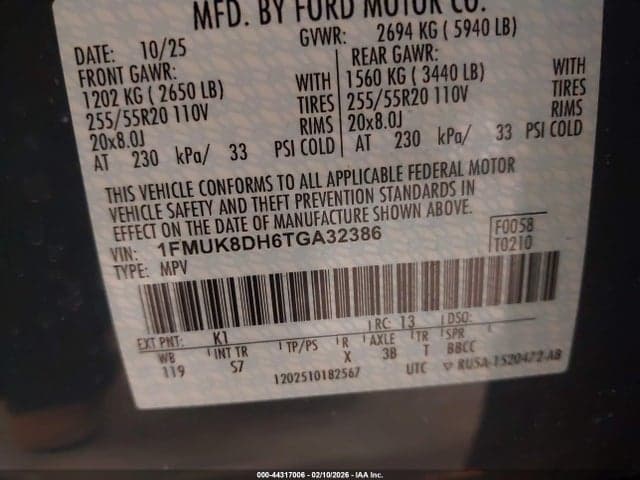 2026 FORD EXPLORER ACTIVE W/200A PKG 9