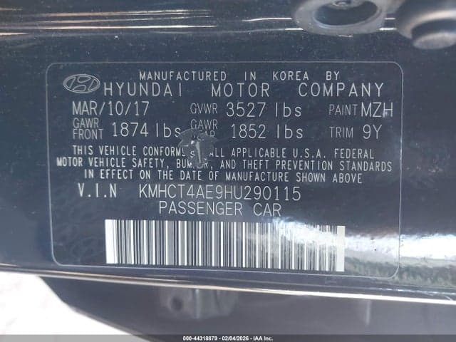 2017 HYUNDAI ACCENT SE 9