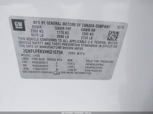 2017 CHEVROLET EQUINOX LT 9