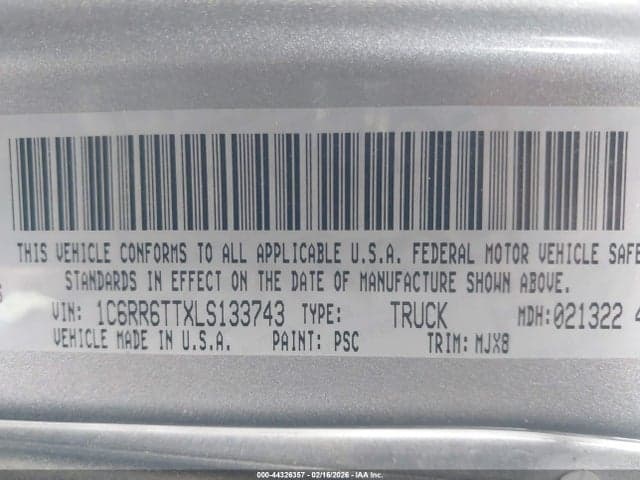 2020 RAM 1500 CLASSIC SLT 4X2 6'4 BOX 9