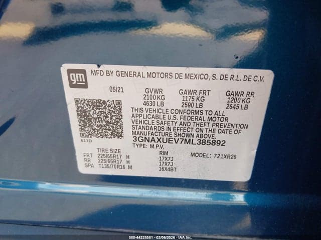 2021 CHEVROLET EQUINOX AWD LT 9