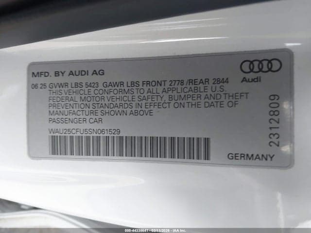 2025 AUDI ALL-NEW S5 PREMIUM PLUS TFSI QUATTRO S TRONIC 10