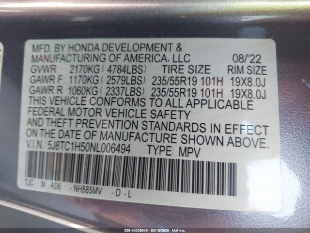 2022 ACURA RDX TECHNOLOGY PACKAGE 9