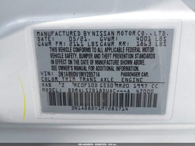 2021 NISSAN SENTRA SR XTRONIC CVT 9