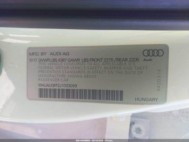 2018 AUDI A3 2.0T PREMIUM/2.0T TECH PREMIUM 9