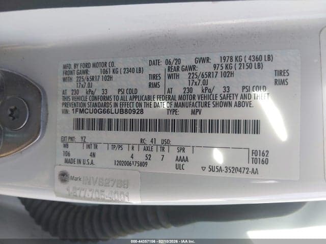2020 FORD ESCAPE SE 9