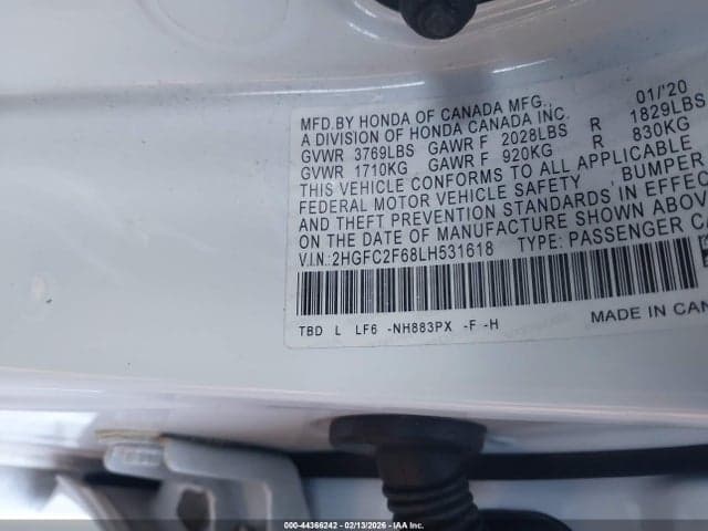 2020 HONDA CIVIC LX 9