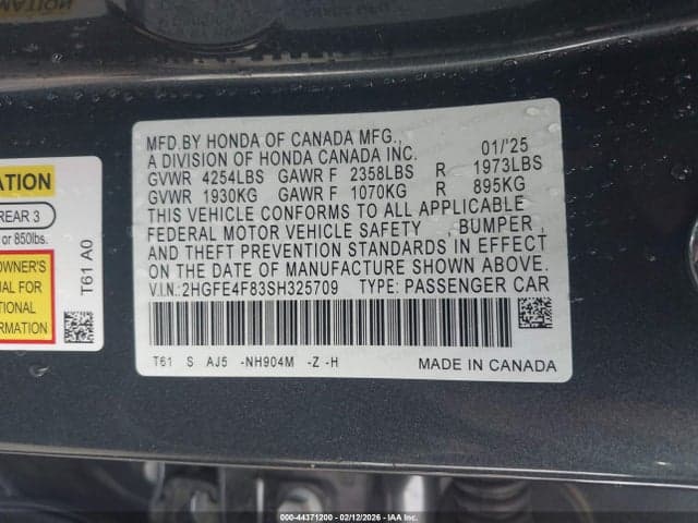 2025 HONDA CIVIC HYBRID SPORT/SPORT TOURING 9