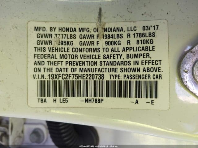 2017 HONDA CIVIC EX 9
