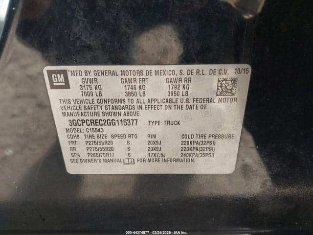 2016 CHEVROLET SILVERADO 1500 1LT 9