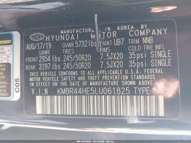 2020 HYUNDAI PALISADE SEL 9
