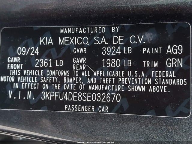 2025 KIA K4 EX 9