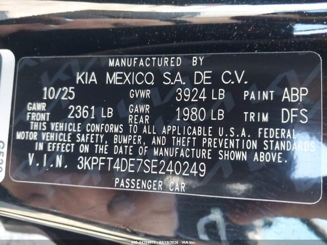 2025 KIA K4 LX 9