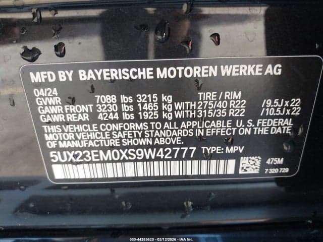 2025 BMW X7 XDRIVE40I 9