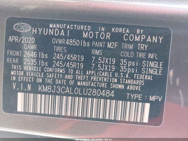 2020 HYUNDAI TUCSON SPORT 9