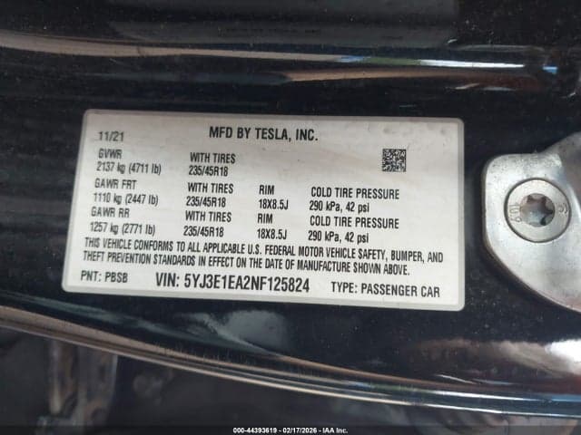 2022 TESLA MODEL 3 REAR-WHEEL DRIVE 9