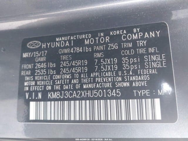 2017 HYUNDAI TUCSON SPORT 9