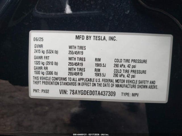 2026 TESLA MODEL Y PREMIUM REAR-WHEEL DRIVE/STANDARD REAR-WHEEL DRIVE 9
